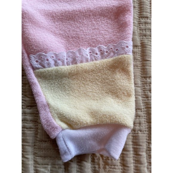 Vtg 12M Small Steps Pastel Color Block Applique Sweatshirt and Sweatpants Set - Picture 7 of 10